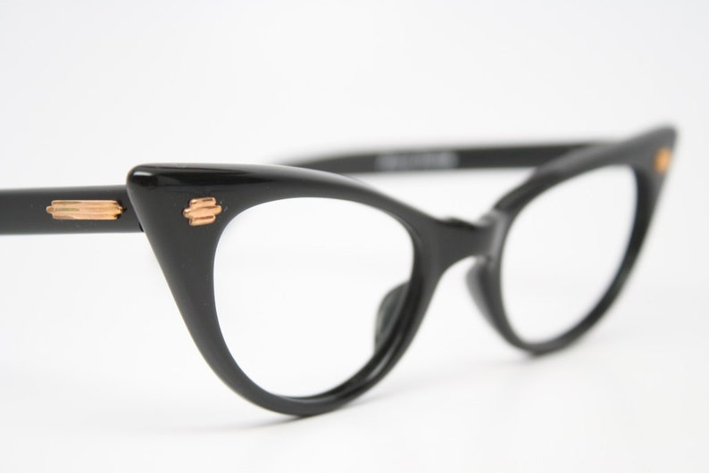 Small cat eye glasses black vintage cateye eyeglasses image 2