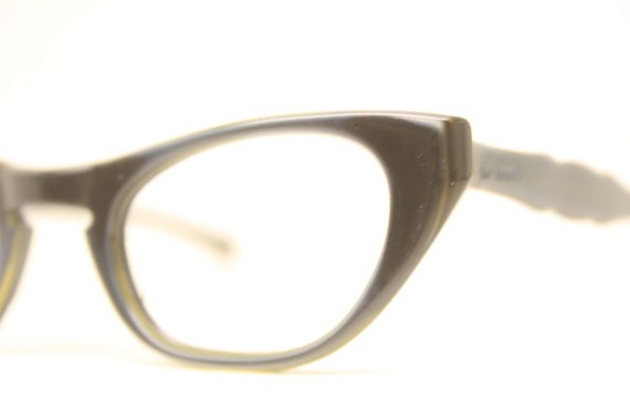 Small Blue Vintage 50s Eyeglasses Unused Cat Eye … - image 3