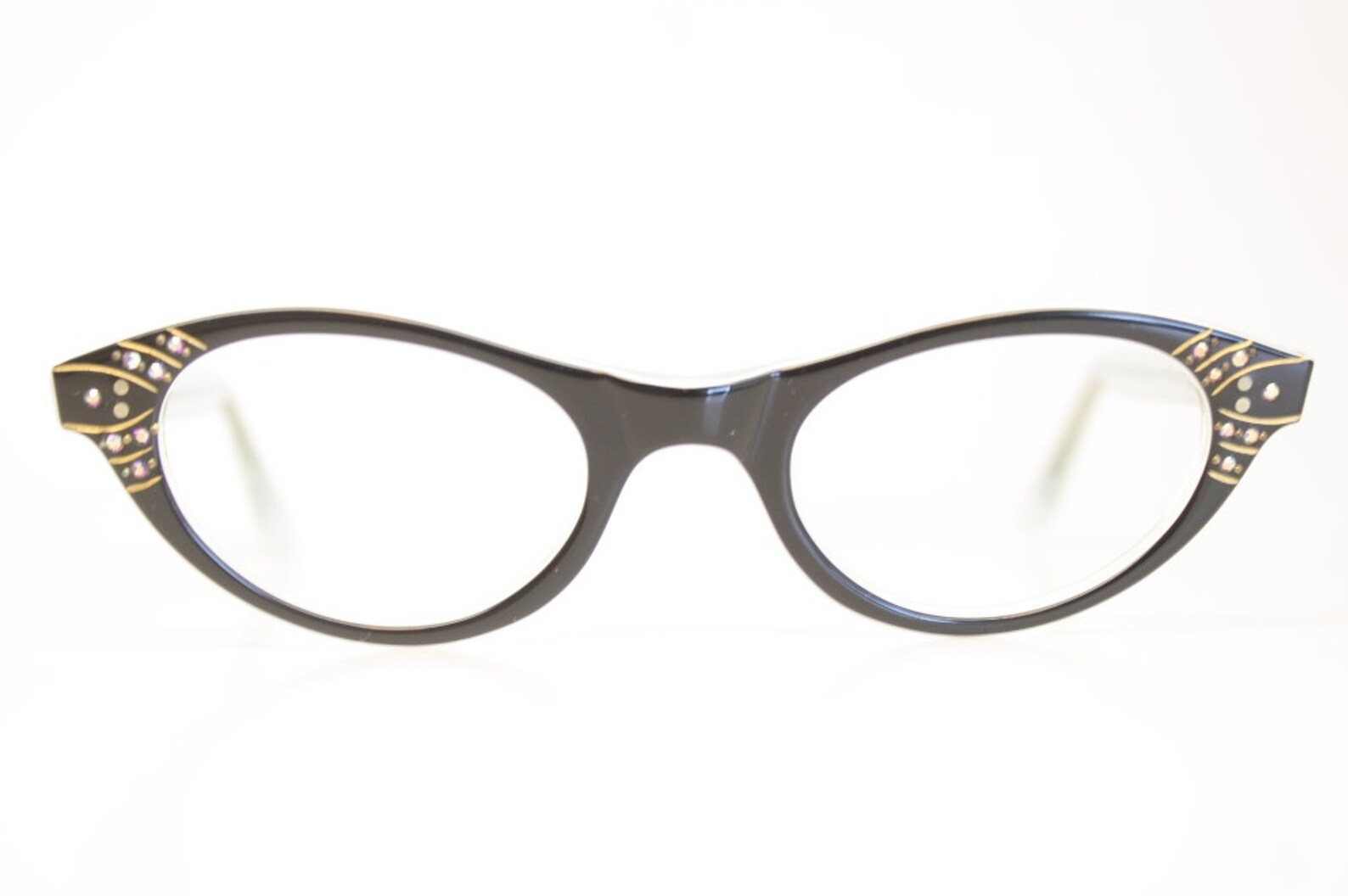 Unique cat eye glasses black vintage cateye frames eyeglasses Etsy