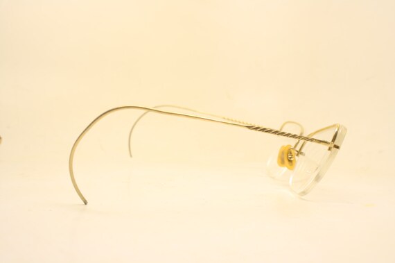 Vintage Cat Eye Glasses White Small 1960s Glasses… - image 4