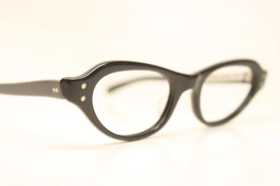 Unused Black Vintage Cat eye glasses cat eye fram… - image 3