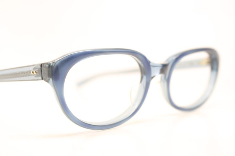 Nos Blue Cat Eyeglasses Unused Cat Eye Glasses Vintage Cateye Etsy