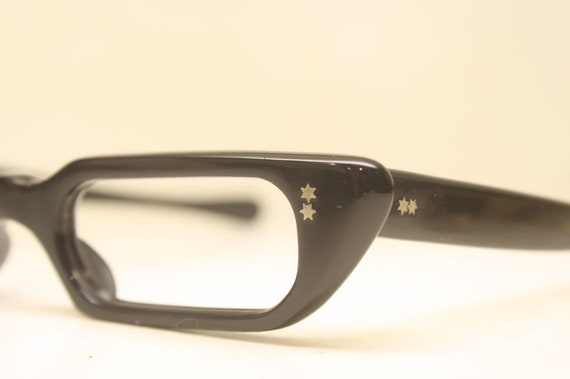 Small Black Vintage Glasses Cat Eye Glasses Retro… - image 2