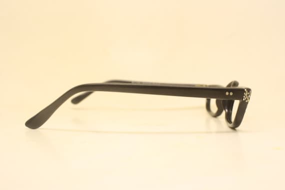 Vintage Cat Eye Glasses Black Small 1960s Glasses… - image 4