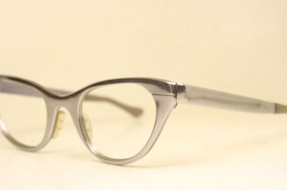 Vintage Cateye Glasses Tura Gray Unused - image 4