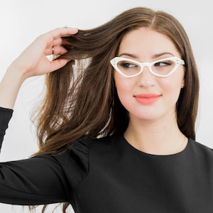 Bone cat eye glasses  vintage cateye eyeglasses frames