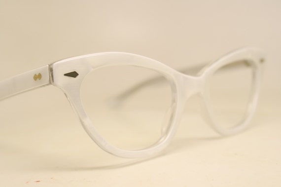 White cat eye eyeglasses  vintage cat eye glasses 