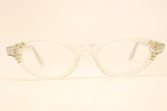 Rhinestone cat eye glasses - image 2