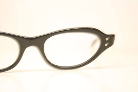 Unused Black Vintage Cat eye glasses cat eye fram… - image 2