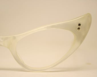 cat eye glasses white pointy vintage cateye frames