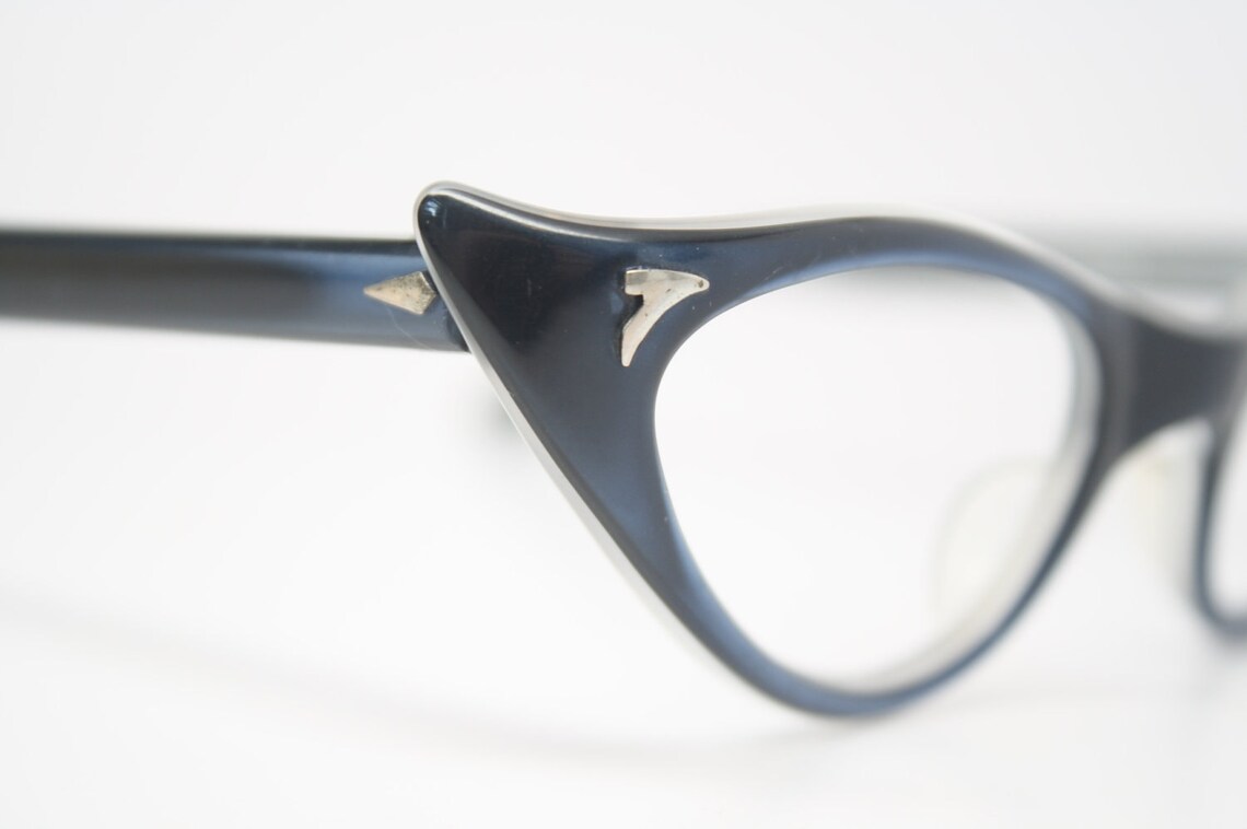 Beautiful Blue Vintage Cat Eye Glasses Retro Etsy