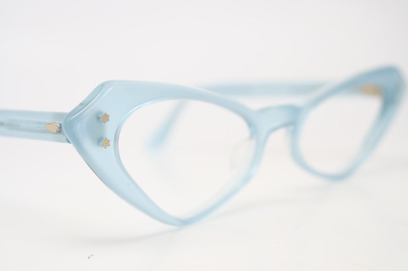 Blue Cat Eye Glasses Vintage Cateye Eyeglasses Frames Etsy