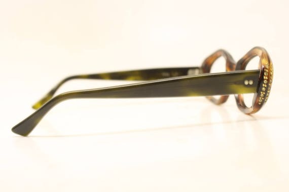 Unused Rhinestone Vintage Cat eye glasses cat eye… - image 3