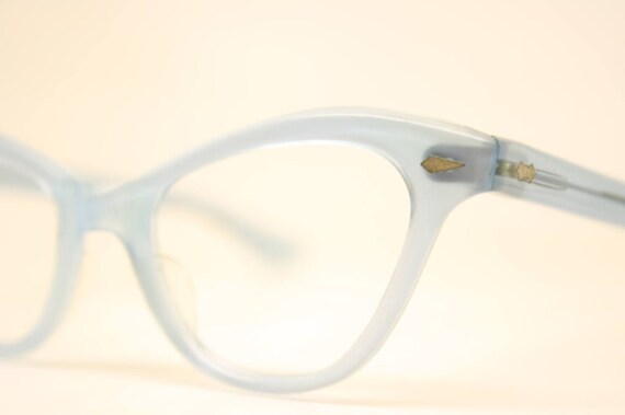 Light Blue cat eye eyeglasses vintage cat eye gla… - image 4
