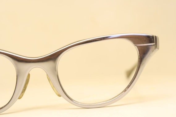 Vintage Cateye Glasses Tura Gray Unused - image 3