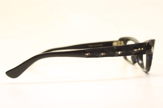 Small Unused Black Rhinestone Cat Eye Glasses New… - image 5