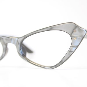 Small Unused Gray Cat Eye Glasses Cateye Frames Vintage Eyewear 1960s Eyeglasses