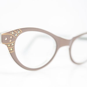 Mink Rhinestone cat eye glasses retro vintage