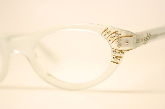 Rhinestone cat eye glasses - image 1