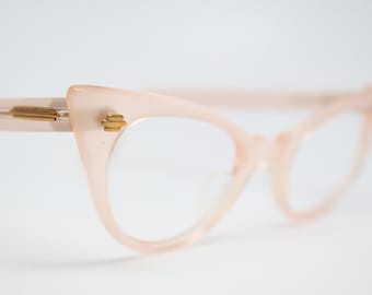 Vintage cat eye glasses pink cateye eyeglasses NOS