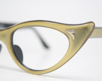 Green cat eye eyeglasses  vintage cat eye glasses frames Cateye frames