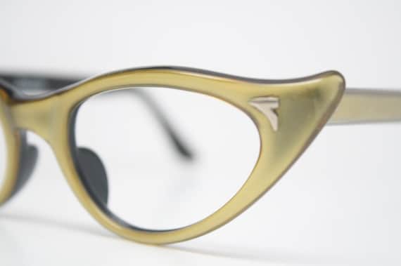 Green cat eye eyeglasses  vintage cat eye glasses… - image 1