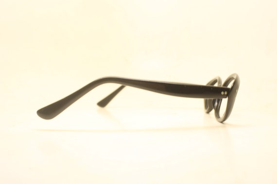 Vintage Cat Eye Glasses Black Small 1960s Glasses… - image 3