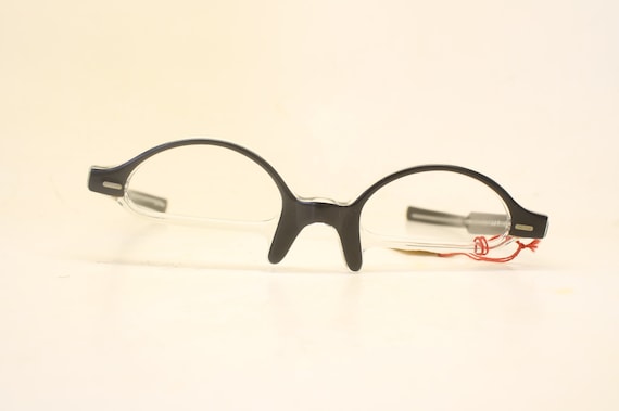 Vintage Cat Eye Glasses Black Small 1960s Glasses… - image 1
