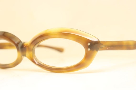 Unused Unique Tortoise cat eye frames vintage gla… - image 1