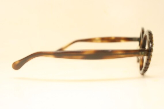 Oval Vintage cat eye glasses Tortoise 1960s glass… - image 5