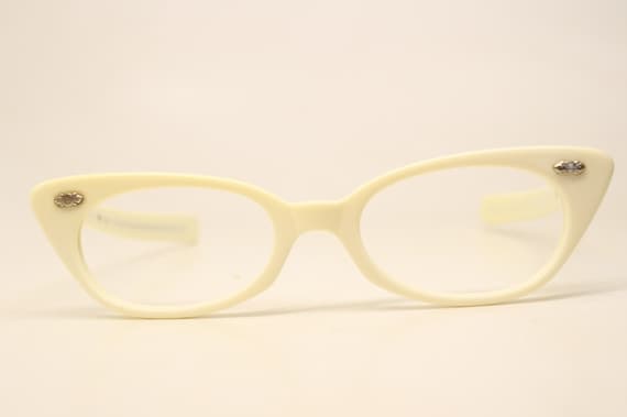 NOS Off White Cat Eye Glasses Unused vintage cate… - image 2
