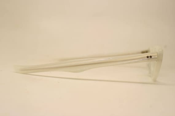 Vintage Eyewear White Stripe Small Cat Eye Glasse… - image 5