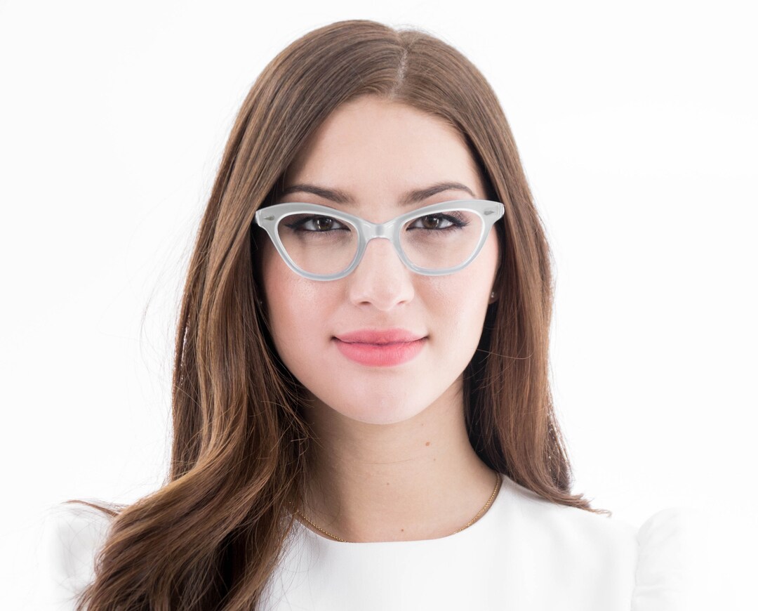 Small Light Blue Cat Eye Eyeglasses Vintage Cat Eye Glasses Etsy