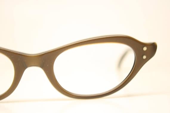 Unused Brown Vintage Cat eye glasses cat eye fram… - image 1