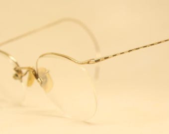 Antique 1920 -30s SHURON 1/10 12K GF Rimless Octagon RX