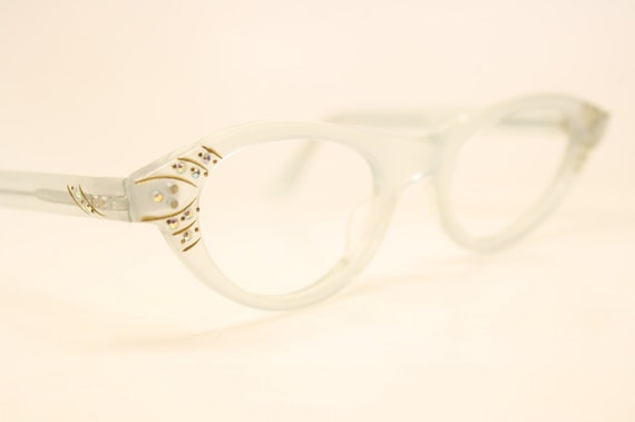 Rhinestone cat eye glasses - image 3