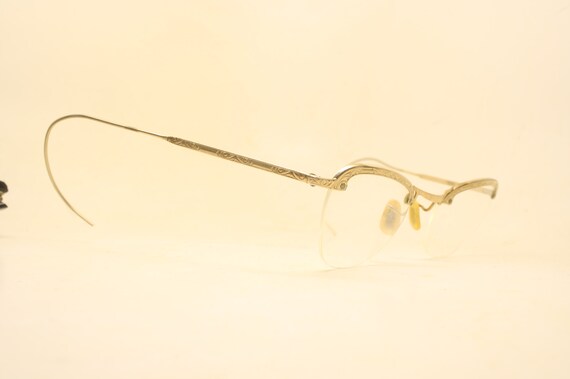 Vintage Cat Eye Glasses White Small 1960s Glasses… - image 3