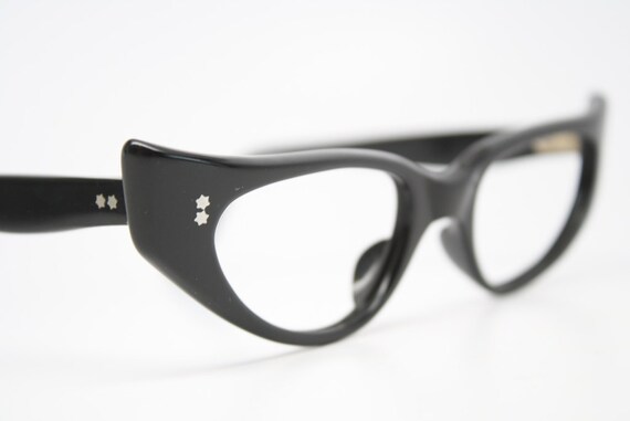 black cat eye glasses NOS vintage cat eye frames