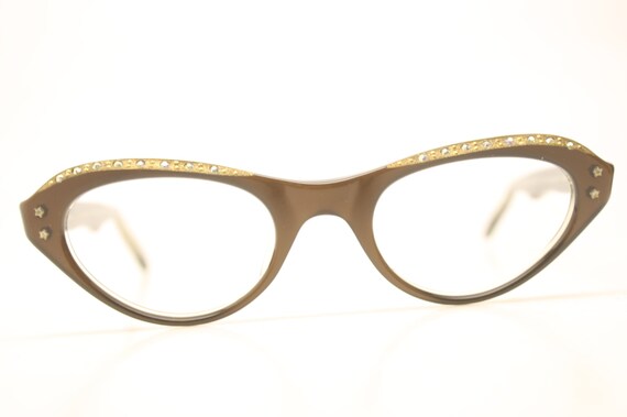 NOS Rhinestone Cat Eye Glasses Cateye Eyeglasses … - image 3