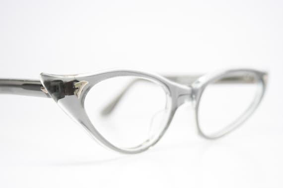 Gray Vintage Cat Eye Glasses Unused Cat Eye Eyegl… - image 1