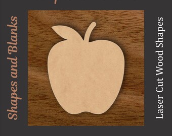 Laser Cut Apple (9"-12") MDF Craft Blank, DIY Autumn Decor, Unfinished Wood Shapes, Gift Tags, Decorations and Embellishments