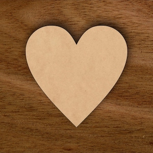 Heart Shapes (1.0 - 1.875 inch) 50pc - Choose a size. Laser cut MDF craft hearts, wooden blanks, heart blanks, DIY craft shapes