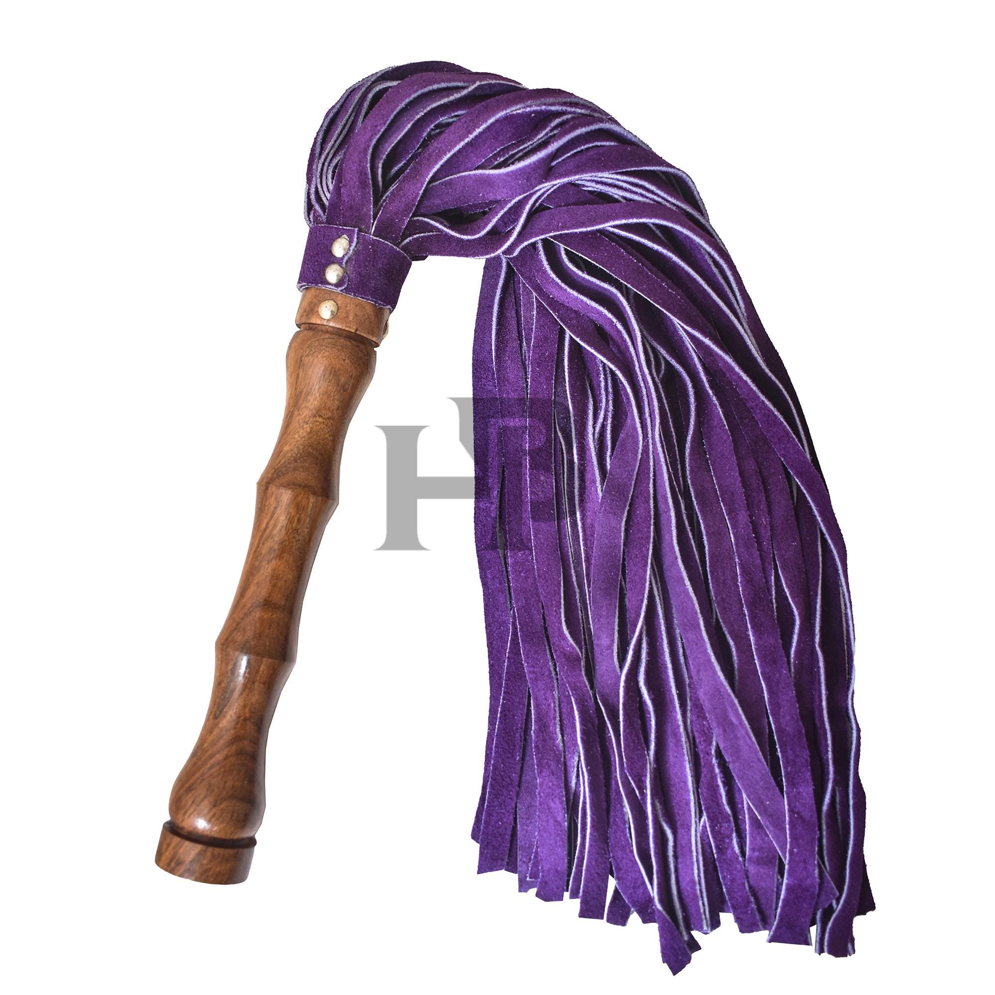 Flogger En Cuir Véritable (peau De Vache) - 9 Queues Noir - Fait Main