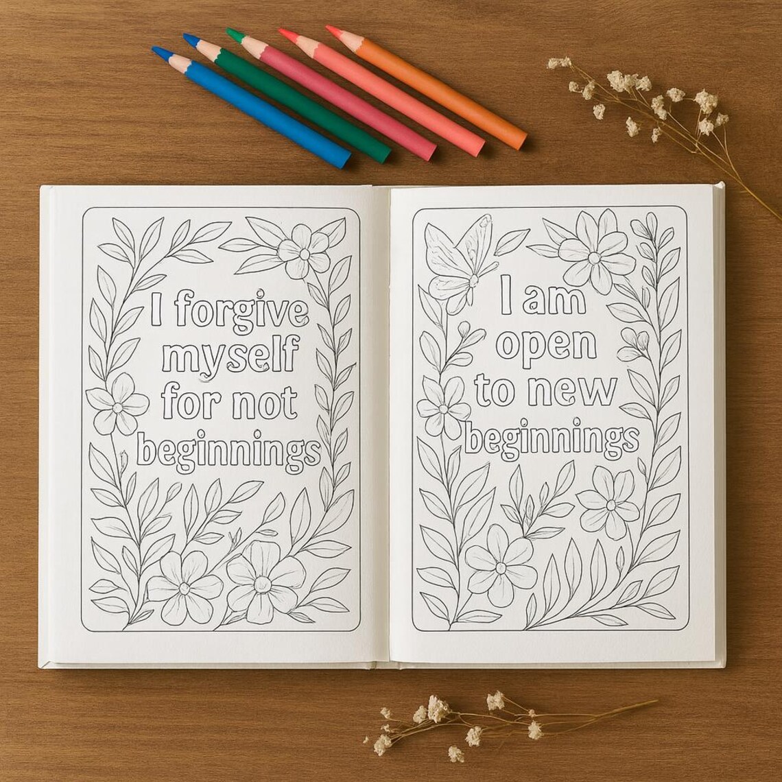 I Am Enough, Affirmation Coloring Book for Adults PDF, 40 Pages of Self ...