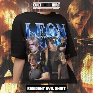 Resident Evil Shirt - Unisex Resident Evil Tshirt - Leon S. Kennedy Bootleg T-Shirt - Gamer gift - Resident Evil cosplay - Retro gamer shirt