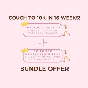 Couch to 10K 8-Week Training Plan | Beginner Running Plan | Printable Fitness Planner & Workout Tracker | Instant Download