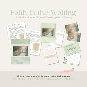 Faith in the Waiting-bundel: printables voor dames | Bijbelstudie, gebedskaarten, Schriftendagboek | Aanmoediging in het wachten