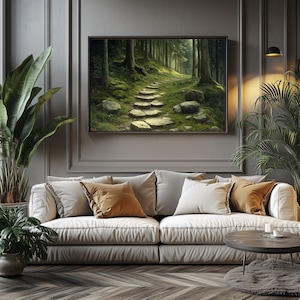 Forest Painting for Home Decor Painting Nature Picture For Living Room Art Wilderness Wall Art Trees Painting For Hiking Art For Hikers