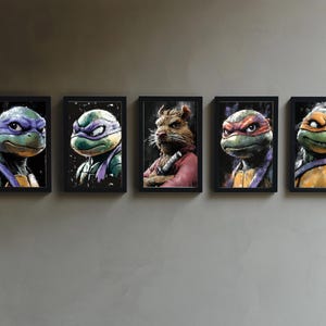 Ninja Turtle Art For Kids Room Art TMNT Poster Teenage Mutant Ninja Turtles Wall Decor For Playroom Art Video Games Wall Art for Boys Room