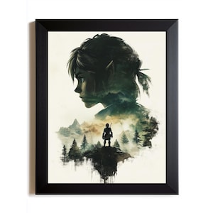 Zelda Art for Boys Room Wall Art Video Games Poster Totk Poster Botw Picture Link Poster For Gamers Art Downloadable Art Zelda Poster Gaming